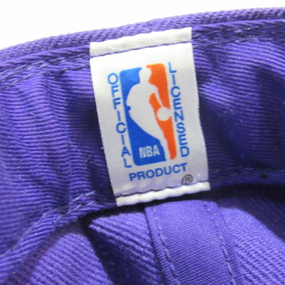 LA Lakers Hat Embroidered Purple Basketball 3D RN#00476 Licensed Cap Hook Loop